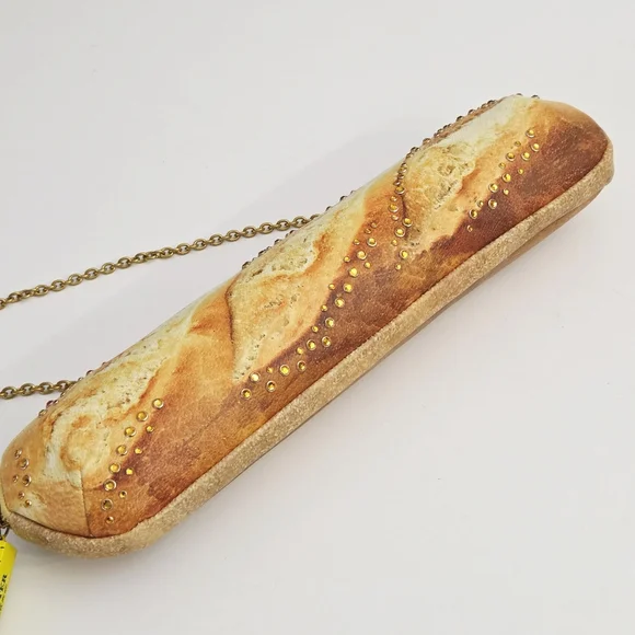 RARE BETSEY JOHNSON J'TAIME CARBS BAG-UETTE CLUTCH CROSSBODY BAG - Picture 12 of 15